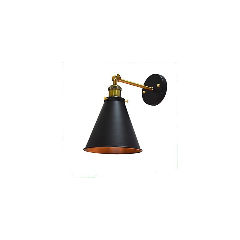 Lampe murale simple en fer Light Buzz Paint, lampe sabre laser noire muette sur le mur