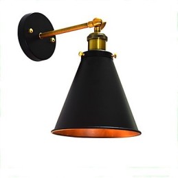 Lampe murale simple en fer Light Buzz Paint, lampe sabre laser noire muette sur le mur