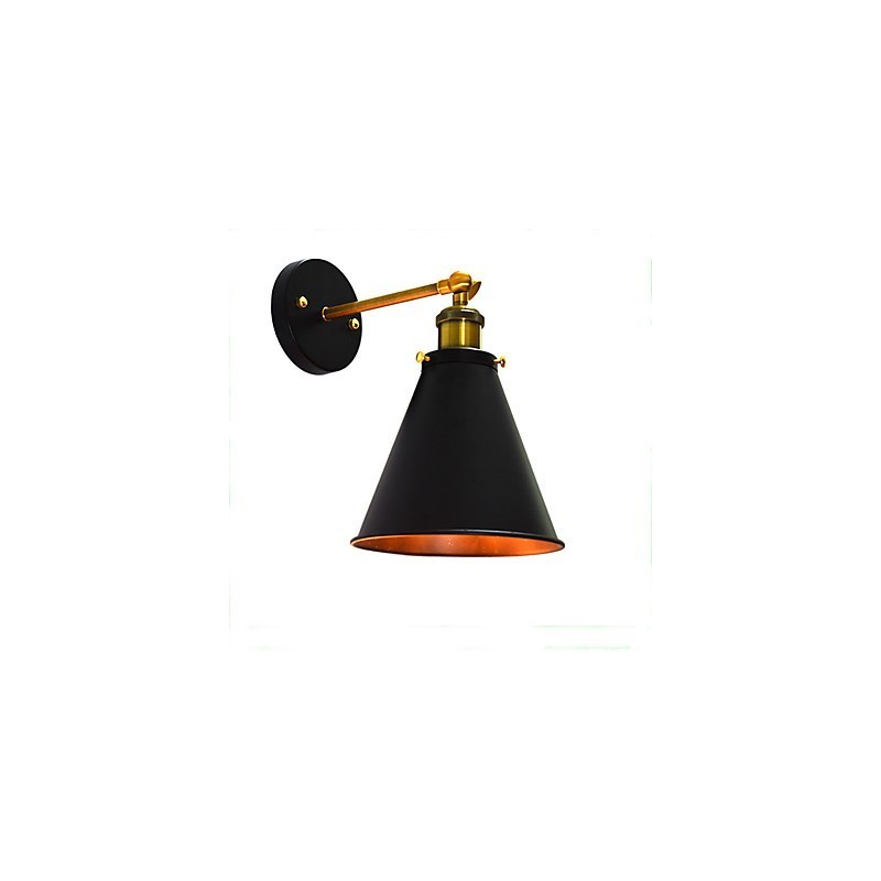 Lampe murale simple en fer Light Buzz Paint, lampe sabre laser noire muette sur le mur