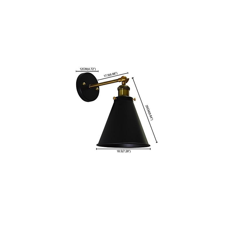 Lampe murale simple en fer Light Buzz Paint, lampe sabre laser noire muette sur le mur