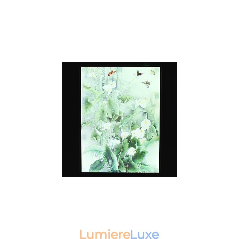 Peinture contemporaine moderne intégrée pour appliques murales à lumière ambiante