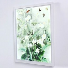 Peinture contemporaine moderne intégrée pour appliques murales à lumière ambiante