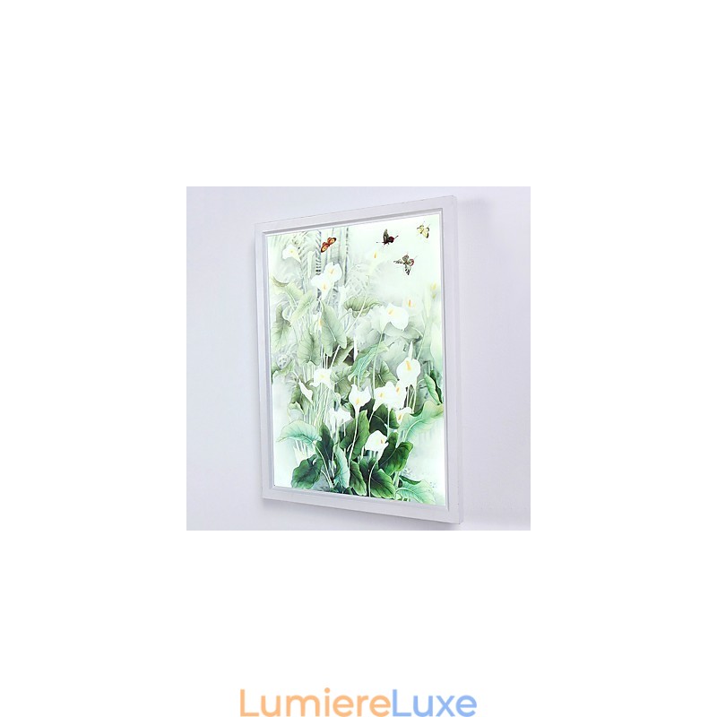 Peinture contemporaine moderne intégrée pour appliques murales à lumière ambiante
