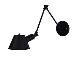 Applique murale en fer forgé, lampe sabre laser noire muette sur le mur