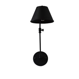 Applique murale en fer forgé, lampe sabre laser noire muette sur le mur