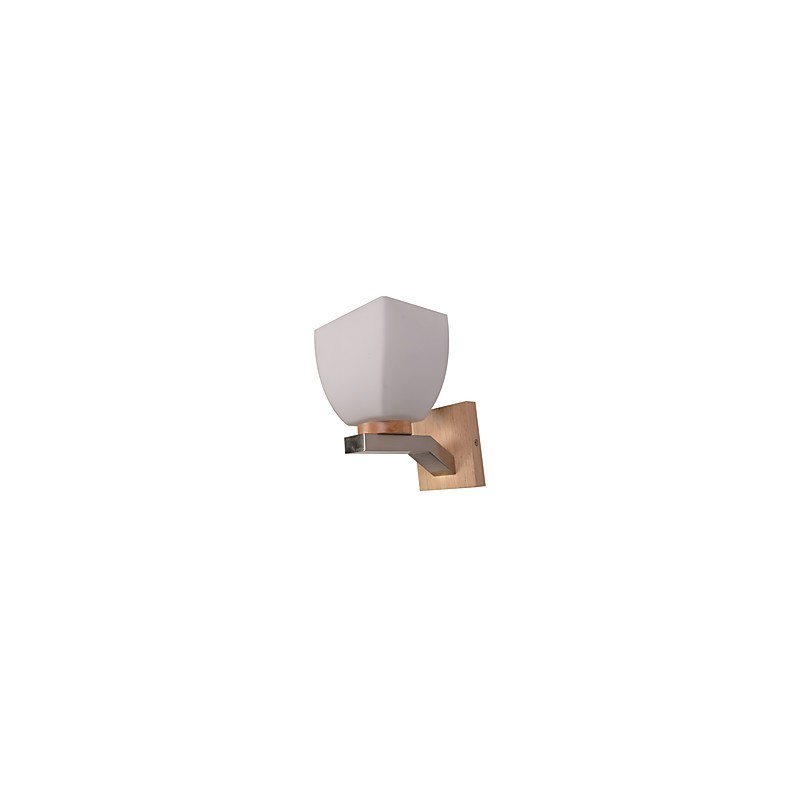 Lampe murale simple, lampe de chevet avec abat-jour en verre et bois massif pour chambre à coucher, commode, salon, chambre de bébé, dortoir universitaire, table basse, bibliothèque