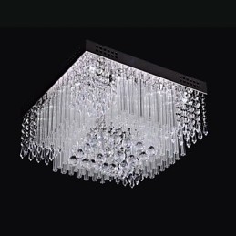 Plafonnier en cristal de luxe moderne à 16 lumières