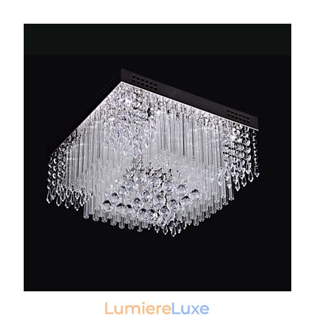 Plafonnier en cristal de luxe moderne à 16 lumières Plafonnier en cristal de luxe moderne à 16 lumières