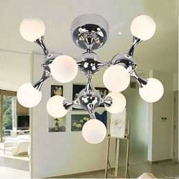 Lampe boule en verre artistique