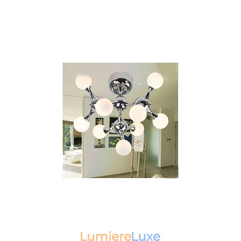 Lampe boule en verre artistique