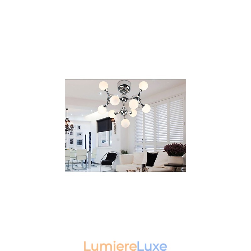 Lampe boule en verre artistique
