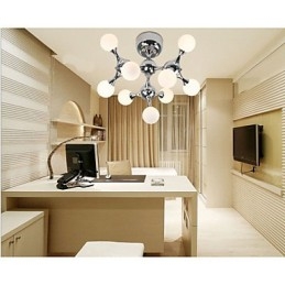Lampe boule en verre artistique