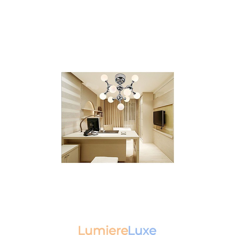 Lampe boule en verre artistique