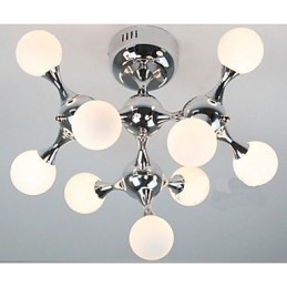 Lampe boule en verre artistique
