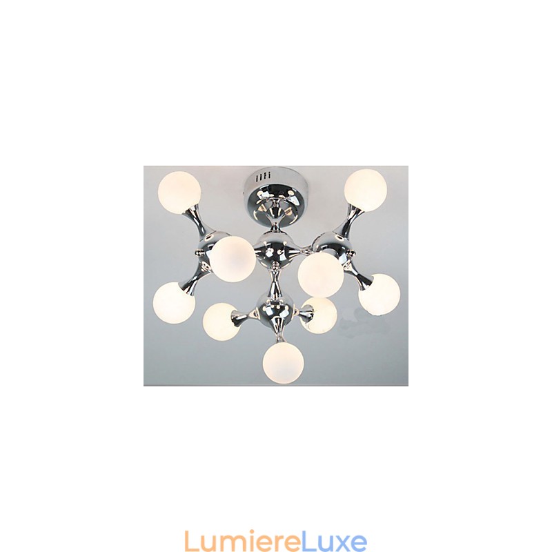 Lampe boule en verre artistique