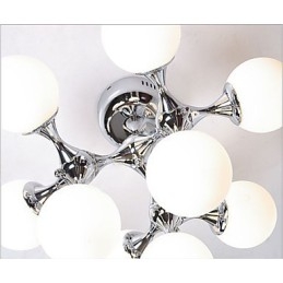 Lampe boule en verre artistique