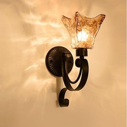 Applique murale simple en fer pour salon, lampe décorative pour chambre à coucher, lampe de chevet, lampe de couloir