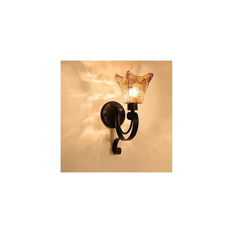 Applique murale simple en fer pour salon, lampe décorative pour chambre à coucher, lampe de chevet, lampe de couloir