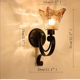Applique murale simple en fer pour salon, lampe décorative pour chambre à coucher, lampe de chevet, lampe de couloir