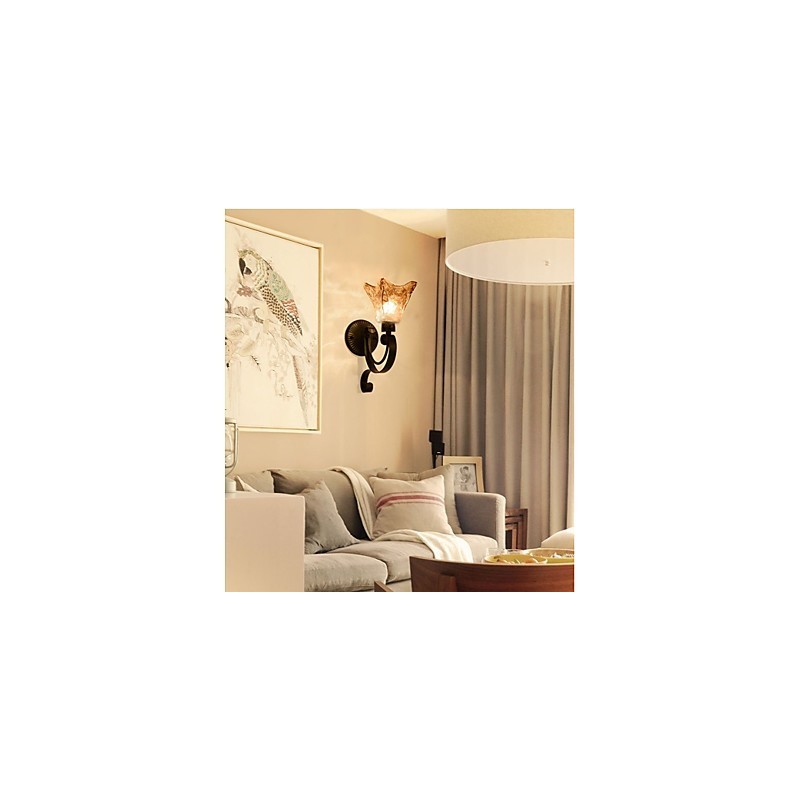 Applique murale simple en fer pour salon, lampe décorative pour chambre à coucher, lampe de chevet, lampe de couloir