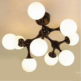 Lampe boule en verre artistique