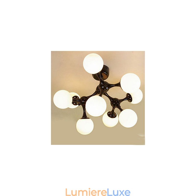 Lampe boule en verre artistique