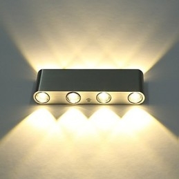 Applique murale moderne en aluminium, luminaire décoratif intégré pour couloir