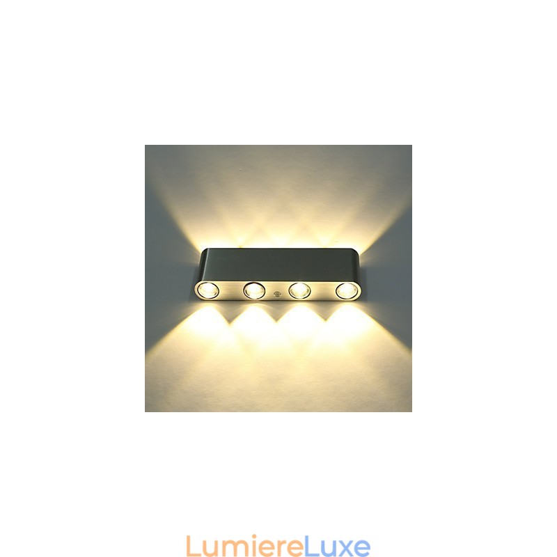 Applique murale moderne en aluminium, luminaire décoratif intégré pour couloir