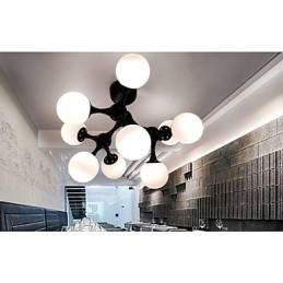 Lampe boule en verre artistique