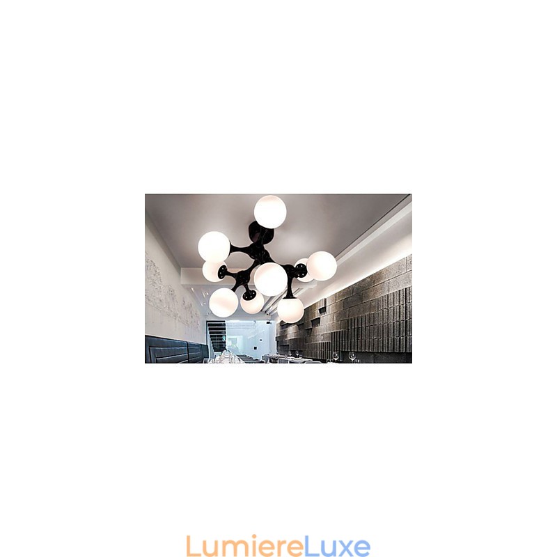 Lampe boule en verre artistique