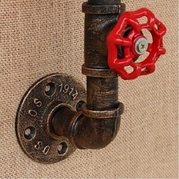 Applique murale décorative nostalgique en forme de pipe à eau simple