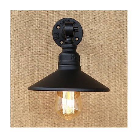 Applique murale style industriel nordique en forme de tuyau d'eau, noire Applique murale style industriel nordique en forme de tuyau d'eau, noire