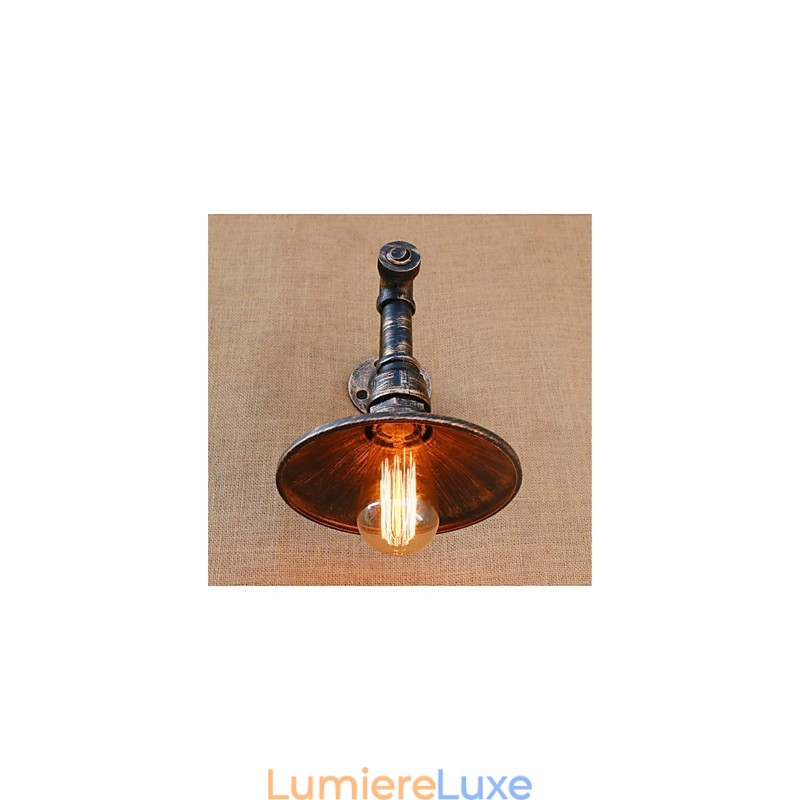 Applique murale rustique en laiton antique pour éclairage d'ambiance