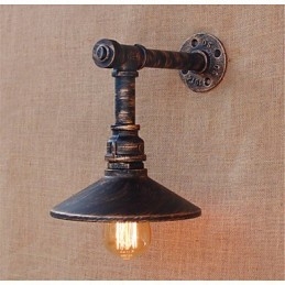 Applique murale rustique en laiton antique pour éclairage d'ambiance