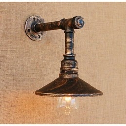 Applique murale rustique en laiton antique pour éclairage d'ambiance