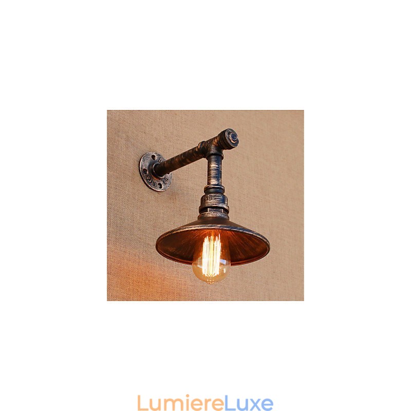 Applique murale rustique en laiton antique pour éclairage d'ambiance