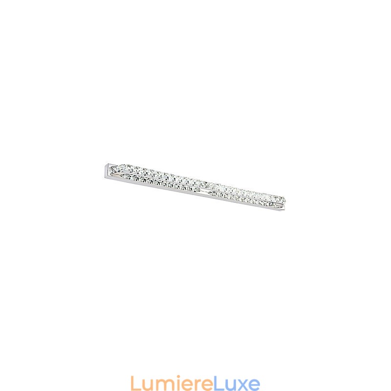 Lampe de salle de bain longue et de haute qualité, applique murale en métal et cristal