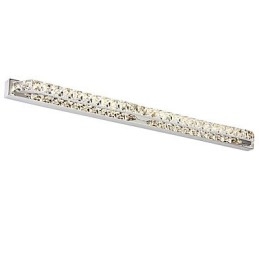 Lampe de salle de bain longue et de haute qualité, applique murale en métal et cristal