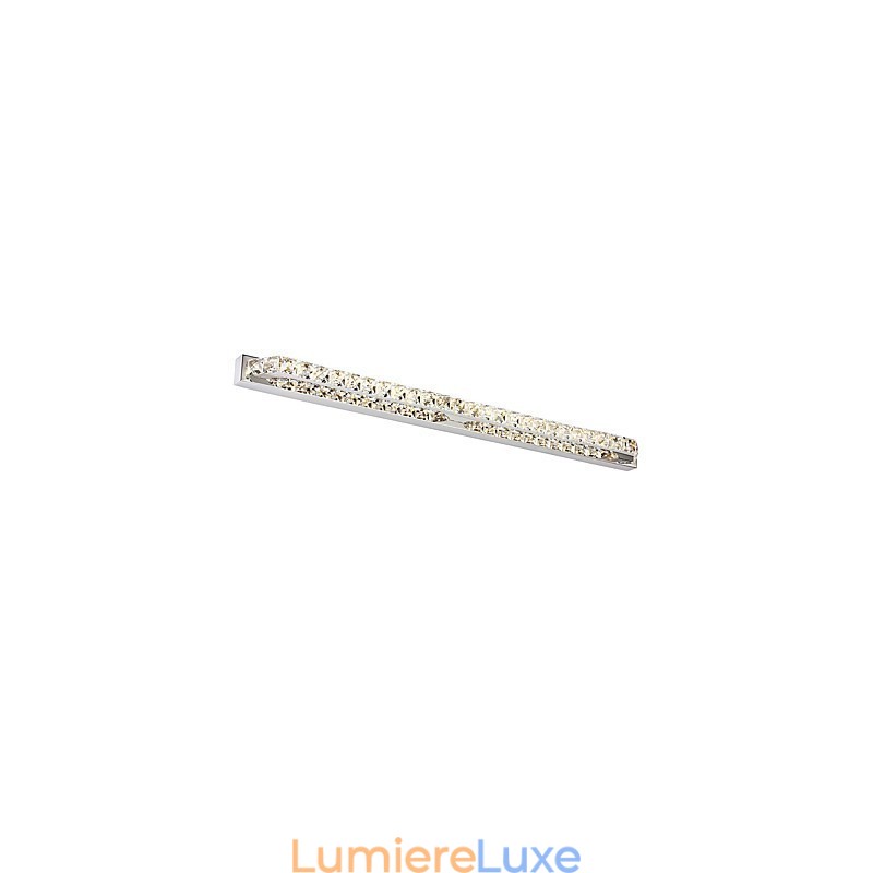 Lampe de salle de bain longue et de haute qualité, applique murale en métal et cristal