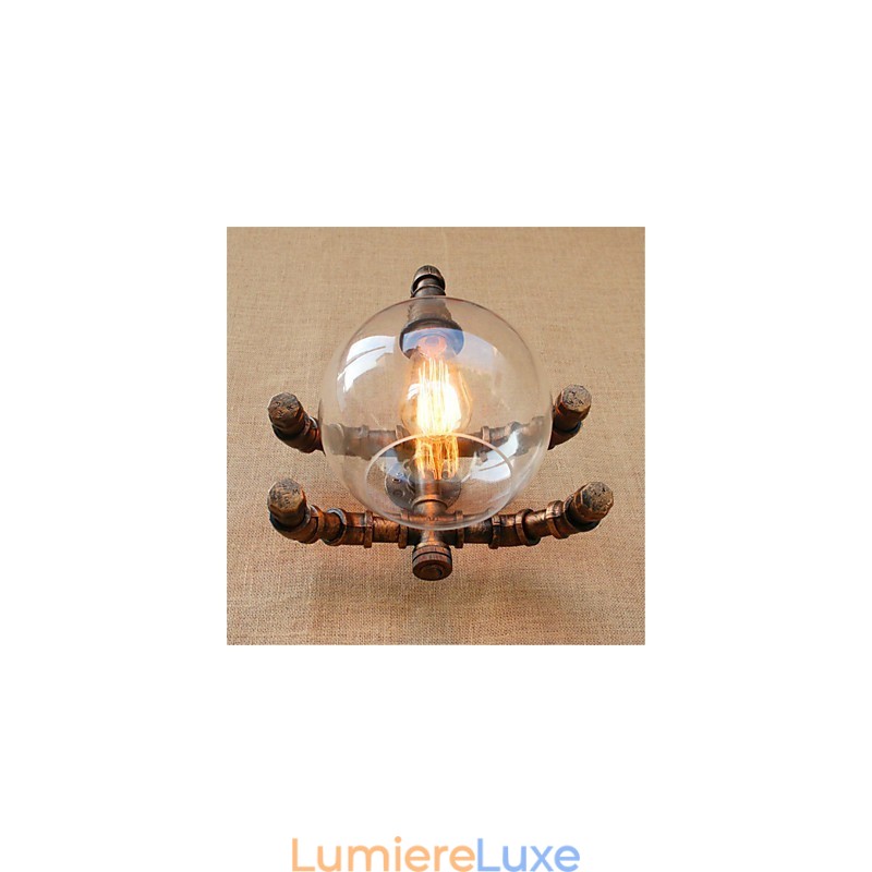 Applique murale rustique en laiton antique pour éclairage d'ambiance