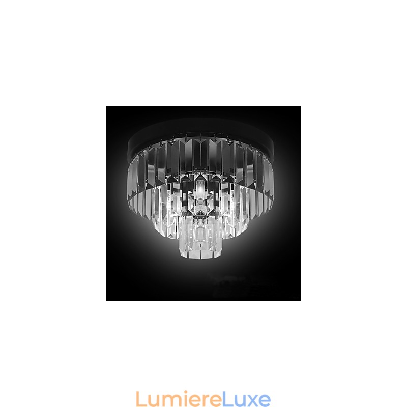 Plafonnier en cristal et métal contemporain moderne