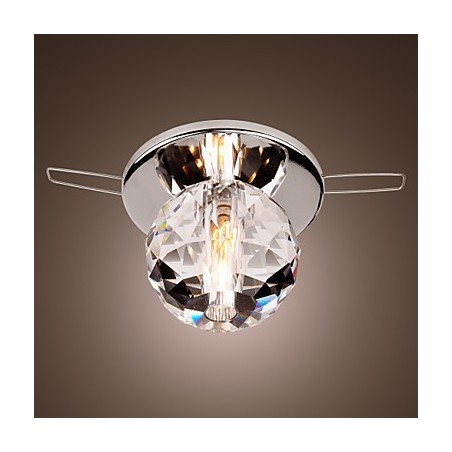 Plafonnier moderne contemporain en métal chromé de style mini cristal Plafonnier moderne contemporain en métal chromé de style mini cristal