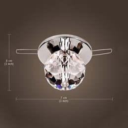 Plafonnier moderne contemporain en métal chromé de style mini cristal