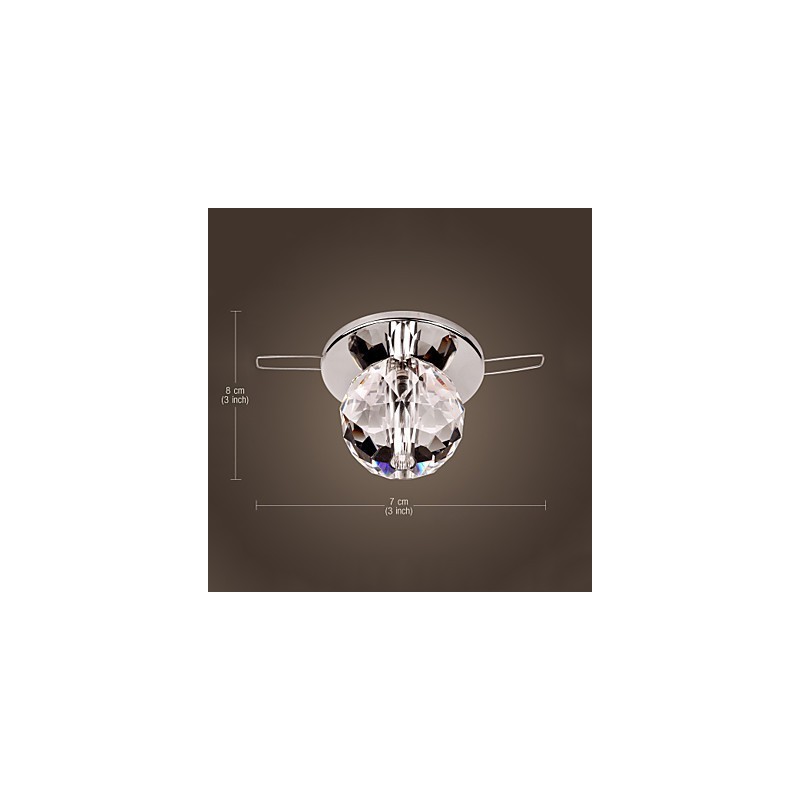 Plafonnier moderne contemporain en métal chromé de style mini cristal