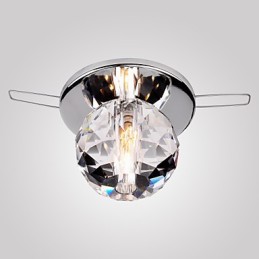 Plafonnier moderne contemporain en métal chromé de style mini cristal