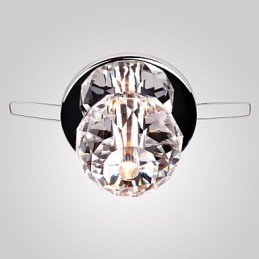 Plafonnier moderne contemporain en métal chromé de style mini cristal