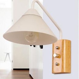 Lampe de chevet japonaise coréenne pour couloir, porche, escalier, chambre à coucher, lampe murale en verre et bois