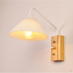 Lampe de chevet japonaise coréenne pour couloir, porche, escalier, chambre à coucher, lampe murale en verre et bois