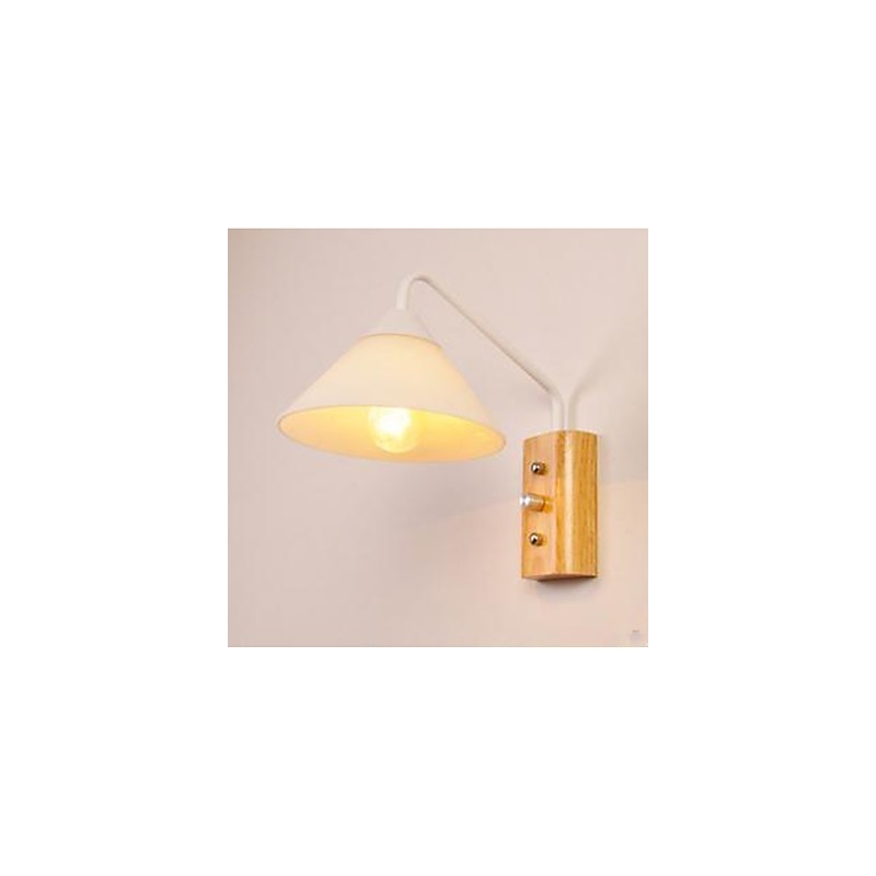 Lampe de chevet japonaise coréenne pour couloir, porche, escalier, chambre à coucher, lampe murale en verre et bois