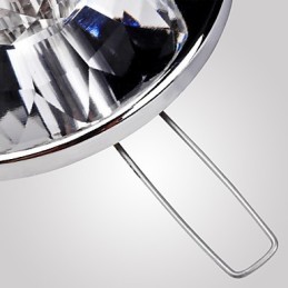 Plafonnier moderne contemporain en métal chromé de style mini cristal